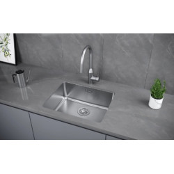 Кухонная мойка (подстольный+врезной) KuchenStern  MULTI 60 AISI 304/R25 Нерж. сталь 45 см  553SS50 купить - цену уточняйте