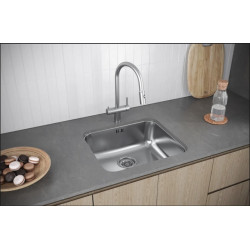 Кухонная мойка под столешницу KuchenStern RUND 50 AISI 304/R65 нержавеющая сталь 50 см. 651SS60 купить - цену уточняйте